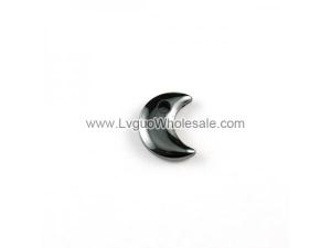 Hematite Moon 18mm Pendant